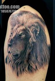 Patrón de tatuaje de león de brazo