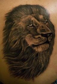 svart lejon tatuering mönster