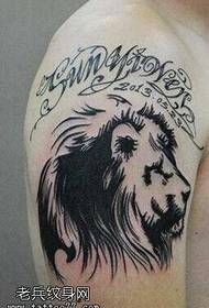 arm lion totem tattoo pattern