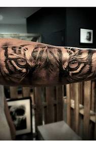 10 nëmmen docile Tiger Tattoo