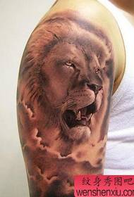 الگوی تاتو شیر (Lion Tattoo): الگوی تاتو کلاسیک تسلط بازوی Lion Lion Head