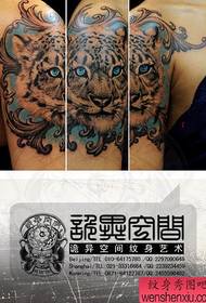 brazo de nena patrón de tatuaje de cabeza de tigre clásico super guapo
