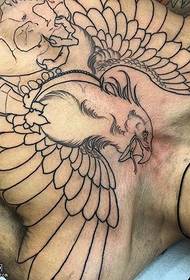 hauv siab thim eagle tattoo txawv