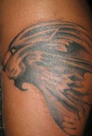 lion head black tattoo pattern