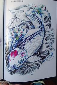 traditional squid lily tattoo pattern