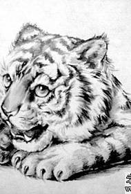 tiger tattoo pattern: tiger head tattoo pattern