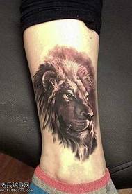 mudellu di tatuaggi di leone di ankle