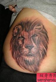 Lion Tattoo Pattern: Waist Lion Tattoo Pattern