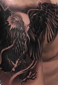 Shoulders Big Eagle Tattoo Pattern