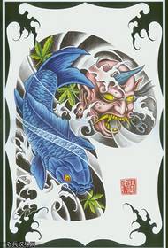 традиційний малюнок татуювання кальмарів напів-лук