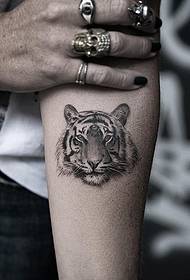 Ankle Tiger Tattoo Pattern
