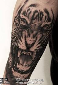 fierce and terrible tiger tattoo pattern