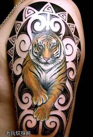 downhill tiger tattoo pattern