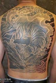 full back atmosphere tiger down the mountain tattoo pattern