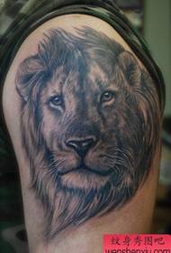 arm cool lion head tattoo pattern