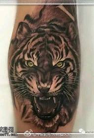 calf realistic realistic tiger tattoo pattern