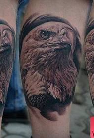 male legs classic handsome eagle tattoo pattern