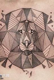 chest lion tattoo pattern