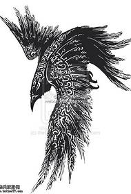 經典手稿鷹紋身圖案