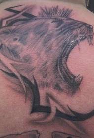 слика леђа смеђа рикав женски лав тетоважа