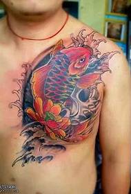 გულმკერდის squid tattoo ნიმუში