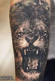 black gray lion tattoo pattern 129915 - finger lion head tattoo pattern