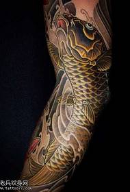 A stylish atmospheric squid tattoo pattern