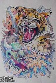 padrono de tatuaje de tigro
