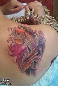 Patró de tatuatge de calamar