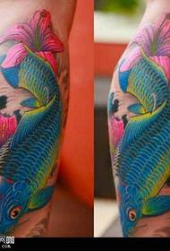Синій талісман Лілія квітка живопис татуювання візерунок