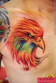a beautiful eagle tattoo on the chest