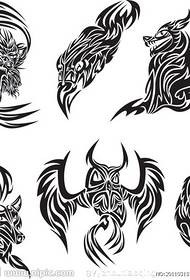 Totem Tiger Tattoo Pattern