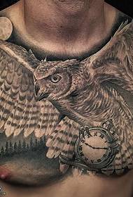груди реалістичний орел татуювання візерунок