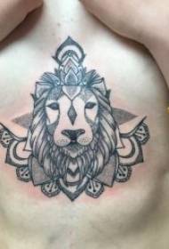 model de tatuaj de leu mai multe laturi dominante de scurgere model de tatuaj de leu