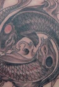 i-back brown yin ne-yang squid tattoo iphethini