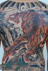 повну спину тигр татуювання візерунок