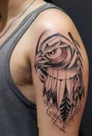 A group of eagle tattoo lines such as the eagle eagle