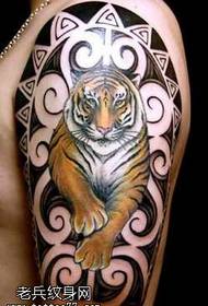 татуировка рука тигра