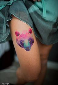 mali akvarel noga Tiger Tattoo Pattern