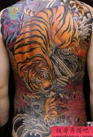tiger tattoo pattern: full back color Tiger Tattoo Pattern