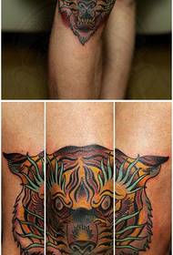 κλασικό κλασικό σχέδιο τατουάζ κεφάλι σχολείο 129506-ομορφιά μέση χαριτωμένο χαριτωμένο μοτίβο τατουάζ τίγρης