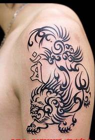 Big Totem Lion Tattoo- ի նախշերով նկար