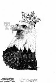 manuscrit patró de tatuatge de corona d'àguila
