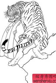 Larawan ng Tiger Tattoo Pattern: Larawan ng Larawan ng pattern ng Tiger's Hawthorn Tattoo