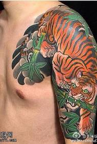 Half-a tiger tattoo pattern