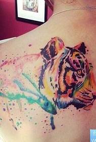 12 Iphethini le-Zodiac Tiger tattoo