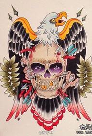 popular popular eagle and skull tattoo manuscript