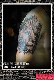 boys arms popular cool black and white lion head tattoo pattern