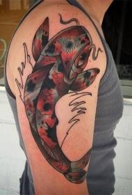 tetovējums koi modelis Iedomāts un labvēlīgs koi tetovējuma modelis