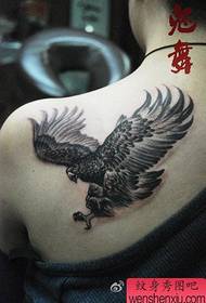 girl shoulders cool eagle tattoo pattern
